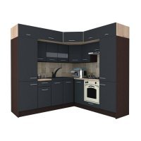 Bucatarie de Colt BIG GENA NEW ST. 210-230, Wenge / Decor 0164